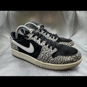 RARE 🚀‎ Size 9.5 - Women Jordan 1 Low Retro OG Black Cement - CZ0775-001